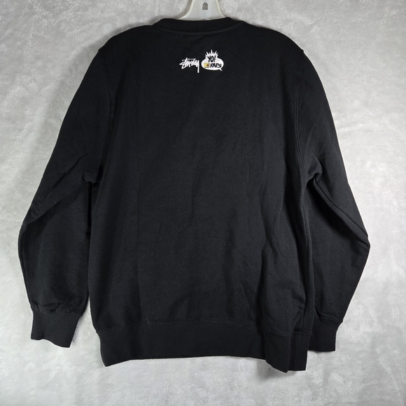 Stussy x Yo! MTV Raps Ice T Crewneck Sweatshirt Large L Black Men Streetwear - Picture 2 of 12